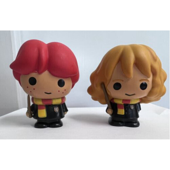 Headstart Hermione Granger & Ron Weasley Holding A Wand 4” Figures Harry Potter - Picture 2 of 11